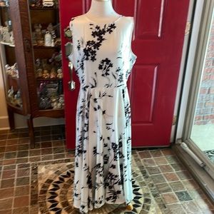 Black and white floral dress